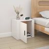 vidaXL Bedside Cabinet High gloss white Engineered wood Compact Cabinet