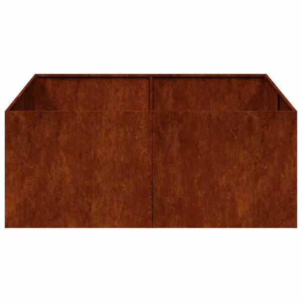 vidaXL Planter Rusty Weathering steel Large Durable Planter Square