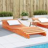 vidaXL Sun Lounger Wax brown Solid pine wood Large Ergonomic