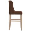 vidaXL Bar Chair Brown Solid rubber wood, fabric (100% polyester) Standard