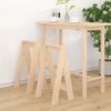 vidaXL Stool Set of 2 Natural Wood Solid pine wood Standard Stackable