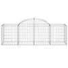 vidaXL Gabion Basket Set of 7 Silver Galvanized iron