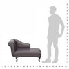 vidaXL Chaise Lounge Brown Faux Leather, Wooden frame Standard Durable
