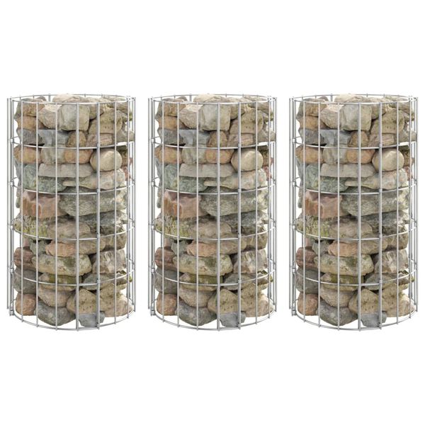 vidaXL Gabion Raised Bed Silver Galvanized steel Medium Durable