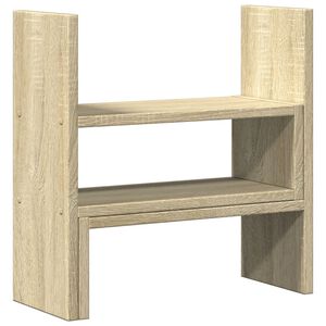 vidaXL Desk Organiser Adjustable Sonoma Oak 15.7x6.7x16.1" Engineered Wood