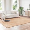 vidaXL Shaggy Rug Beige 100% Polyester 78.7 x 114.2 in Foldable