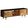 vidaXL TV Cabinet Brown Solid Mango Wood Medium TV Cabinet Rectangular