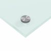 vidaXL Kitchen Backsplash White 43.31 x 15.75 x 0.24 in Tempered Glass