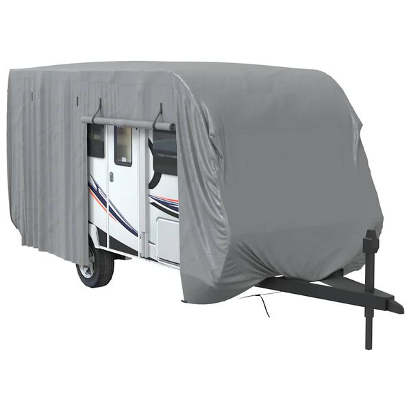 vidaXL Caravan Cover Gray 216.5"x98.4"x86.6" Non-woven Fabric