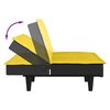 vidaXL Sofa Bed Light Yellow Fabric
