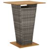 vidaXL Garden Bar Set Grey PE rattan 5-piece Removable Covers