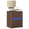 vidaXL Nightstand Brown oak Engineered wood Standard height nightstand