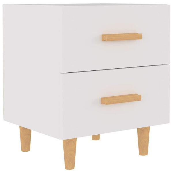 vidaXL Bed Cabinet White Engineered Wood Compact Bed Cabinet