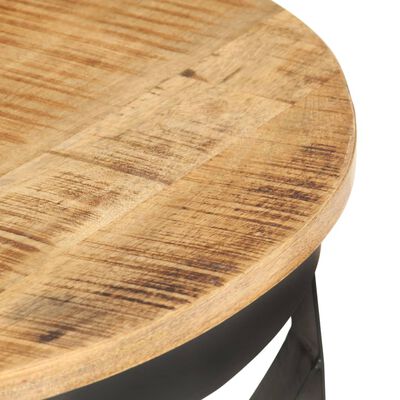 vidaXL Coffee Table Ø26.8"x16.9" Rough Mango Wood