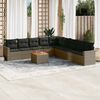 vidaXL Garden Sofa Set Grey and Brown