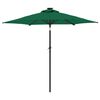 vidaXL Garden Parasol Green Fabric (100% polyester), Steel Large