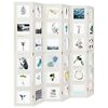 vidaXL Room Divider 6 Panels White Solid Wood Paulownia