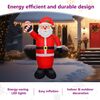 vidaXL Inflatable Santa Claus Red, White, Black, Multicolor Fabric, Plastic