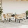 vidaXL Garden Dining Set Brown PE Rattan 4-seater Removable Covers
