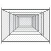 vidaXL Dog Cage Grey Galvanized steel Large Durable Dog Cage