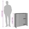 vidaXL Storage Cabinet with Storage Gray 100 x 36 x 102 cm Rattan