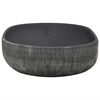 vidaXL Countertop Basin Grey and Black Oval 23.2x15.7x5.5" Ceramic