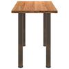 vidaXL Dining Table Light brown Solid oak wood, Powder-coated steel Large