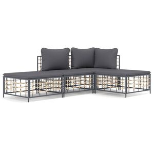 vidaXL Garden Lounge Set Anthracite