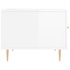 vidaXL Coffee Table Set of 2 High gloss white Engineered wood, iron