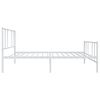 vidaXL Bed Frame White Steel Twin Bed Frame Rectangular Traditional