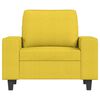 vidaXL Sofa Chair Light Yellow Polyester, Metal, Textilene, Foam Single