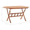 vidaXL Garden Table Brown Solid Acacia wood 53.1x33.5x29.5 in Foldable