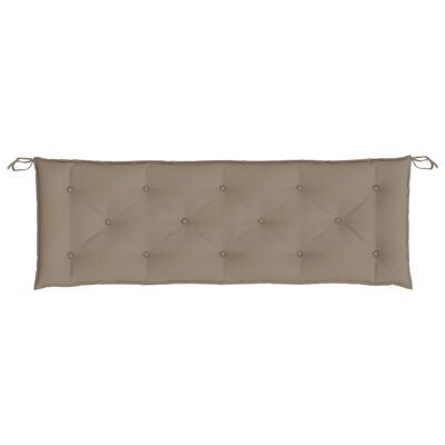 vidaXL Garden Bench Cushions 2 pcs Taupe 59.1"x19.7"x2.8" Oxford Fabric