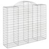 vidaXL Gabion Basket Set of 10 Silver Galvanized Iron Large