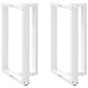 vidaXL Bar Table Leg White Powder-coated steel Mid-sized
