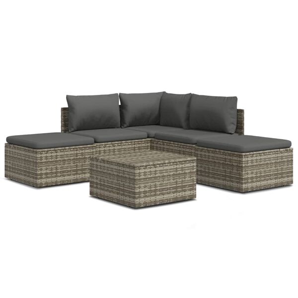vidaXL Garden Lounge Set Grey