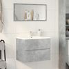 vidaXL Bathroom Cabinet Concrete Grey 23.6x15.2x17.7" Engineered Wood