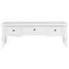 vidaXL TV Cabinet White MDF and Solid Pinewood 39.4x13.8x13.8 in