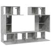 vidaXL 6 Piece TV Stand Set Concrete Gray Engineered Wood