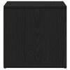 vidaXL Chest of Drawers with Drawer Black Oak 15.94 x 15.75 x 15.75 in