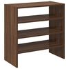 vidaXL Shoe Rack Set of 2 Brown oak Engineered wood Standard Stackable