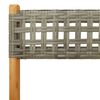 vidaXL Garden Chair Set of 4 Grey PE rattan and solid acacia wood