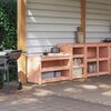 vidaXL Outdoor Kitchen Cabinet Set of 2 Natural Wood
