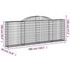 vidaXL Gabion Basket Set of 12 Silver Galvanized iron