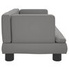 vidaXL Kids Sofa Grey Faux leather, solid pine wood, foam Mini Modern