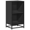 vidaXL Book Cabinet Black Engineered wood Compact Industrial