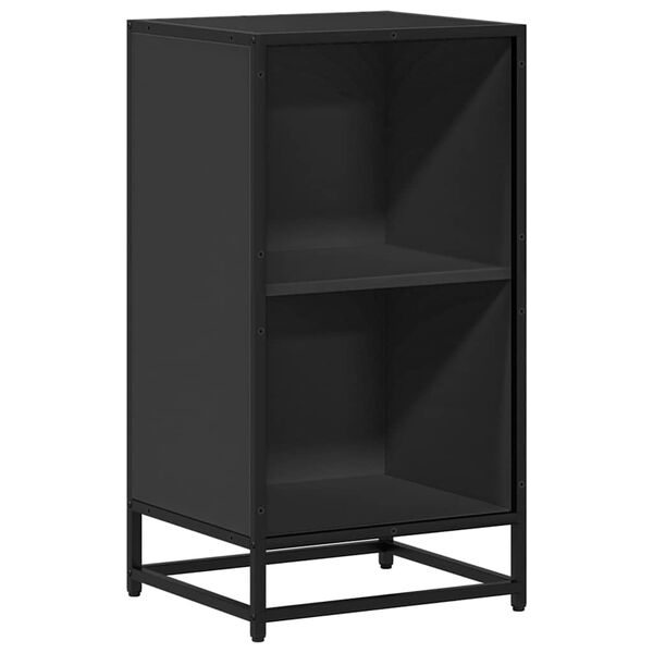 vidaXL Book Cabinet Black Engineered wood Compact Industrial