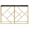 vidaXL Console Table Gold, Black Marble Stainless Steel, Tempered Glass
