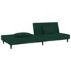 vidaXL Sofa Bed Dark Green Velvet, Wood, Foam, Plastic Medium