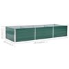 vidaXL Raised Bed Green Galvanized Steel 94.5 x 31.5 x 17.7 in Planters